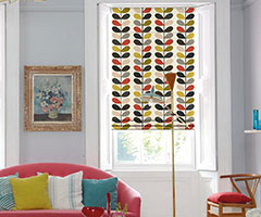 Roman Blinds in Multi Stem - Tomato, by Orla Kiely